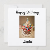 Gelukkige verjaardag Linda Bedankkaart (Voorkant)