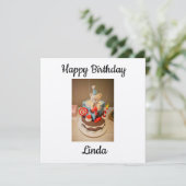 Gelukkige verjaardag Linda Bedankkaart (Staand voorkant)