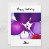 Gelukkige verjaardag Lisa Kaart (Voorkant)