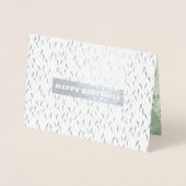 Gelukkige verjaardag. Luxe echte Folie | Waterverf Folie Kaarten (Voorkant)