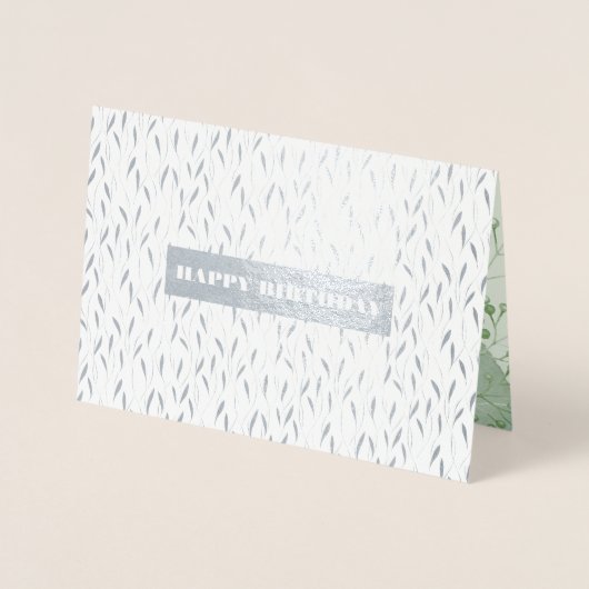 Gelukkige verjaardag. Luxe echte Folie | Waterverf Folie Kaarten (Voorkant)