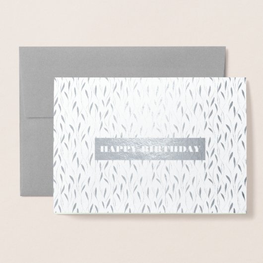 Gelukkige verjaardag. Luxe echte Folie | Waterverf Folie Kaarten (Voorkant met envelop)