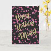 Gelukkige Verjaardag Maand Bubbels Kaart (Gele Bloem)