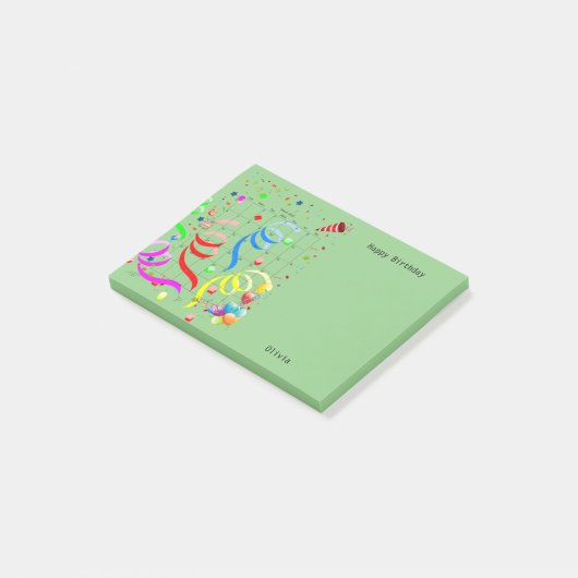 Gelukkige Verjaardag Maart 2022 Post-it Notities Post-it® Notes (Schuin)