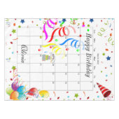 Gelukkige Verjaardag Maart 2022 Tafelkleed (Voorkant (Horizontaal))