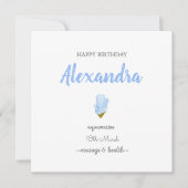 Gelukkige verjaardag Maart geboortesteen Aquamarij Kaart (Voorkant)