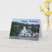 Gelukkige verjaardag Mackinaw Island Kaart (Gele Bloem)