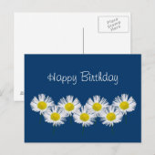 Gelukkige verjaardag madeliefjes briefkaart (Voorkant / Achterkant)