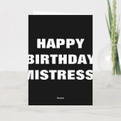 GELUKKIGE VERJAARDAG MAÎTRESSE! KAART (Achterkant)
