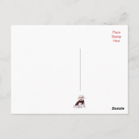 Gelukkige Verjaardag Maltese Puppy Dog Post Kaart (Achterkant)