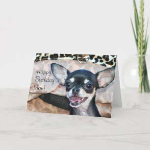 Gelukkige Verjaardag Mam Chihuahua wenskaart Kaart