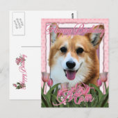 Gelukkige Verjaardag Mam - Corgi - Owen Briefkaart (Voorkant / Achterkant)
