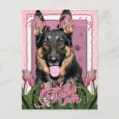 Gelukkige Verjaardag Mam - Duitse Herder - Kuno Briefkaart (Voorkant)