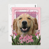 Gelukkige Verjaardag Mam - Golden Retriever - Mick Briefkaart (Voorkant / Achterkant)