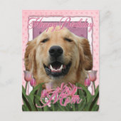 Gelukkige Verjaardag Mam - Golden Retriever - Mick Briefkaart (Voorkant)