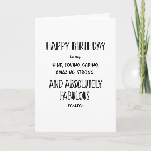 Gelukkige verjaardag MAM! ...grappig Kaart (Voorkant)