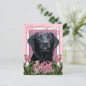 Gelukkige Verjaardag Mam - Labrador - Zwart - Gage Briefkaart (Staand voorkant)