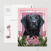 Gelukkige Verjaardag Mam - Labrador - Zwart - Gage Briefkaart (Voorkant / Achterkant)