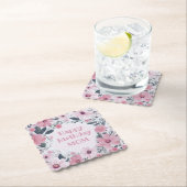 Gelukkige verjaardag mam pastel roze bloemen | Blo Kartonnen Onderzetters (Insitu)