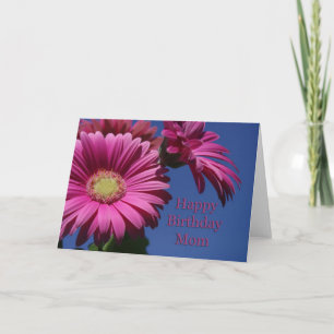 Gelukkige Verjaardag Mam - Pink Gerbera Kaart