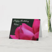 Gelukkige Verjaardag Mam Rode Rosebud Bloem Kaart (Voorkant)