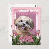 Gelukkige Verjaardag Mam - ShihPoo - Maggie Briefkaart (Voorkant / Achterkant)