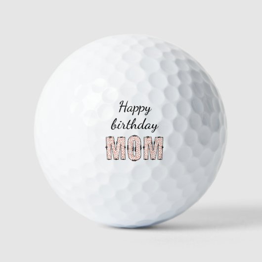 Gelukkige verjaardag mama  golfballen (Voorkant)
