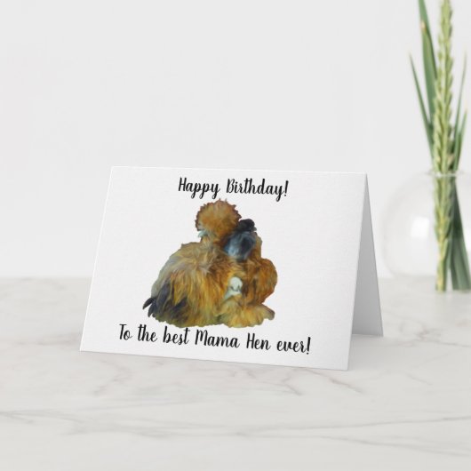 Gelukkige Verjaardag Mama Hen met Chick Kaart (Voorkant)