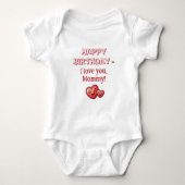 Gelukkige Verjaardag Mama, Moederdag Gift, Custom Romper (Voorkant)