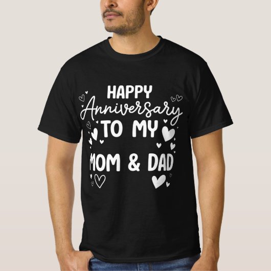 Gelukkige verjaardag mama papa t-shirt (Voorkant)