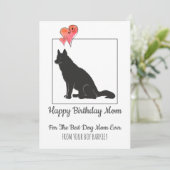Gelukkige verjaardag mama van de hond feestdagenkaart (Staand voorkant)