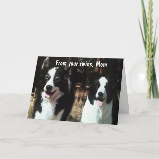 GELUKKIGE VERJAARDAG MAMA VAN JE TWEELING KAART (Voorkant)