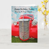Gelukkige Verjaardag Man True Classic Car Kaart (Gele Bloem)