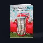 Gelukkige Verjaardag Man True Classic Car Kaart<br><div class="desc">Laat je man weten dat je het leuk vindt om met hem op een shotgun te rijden... of misschien vind je het leuk om die klassieker te rijden! Een geweldige kaart voor de klassieke auto-liefhebber waarmee je getrouwd bent, en van houden... bijna net zoveel als hij van auto's houdt. LOL...</div>