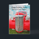 Gelukkige Verjaardag Man True Classic Car Kaart<br><div class="desc">Laat je man weten dat je het leuk vindt om met hem op een shotgun te rijden... of misschien vind je het leuk om die klassieker te rijden! Een geweldige kaart voor de klassieke auto-liefhebber waarmee je getrouwd bent, en van houden... bijna net zoveel als hij van auto's houdt. LOL...</div>
