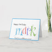 Gelukkige Verjaardag Mark Kaart (Achterkant)