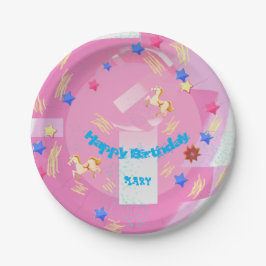 Gelukkige verjaardag Mary (wisselnaam) Papieren Bordje