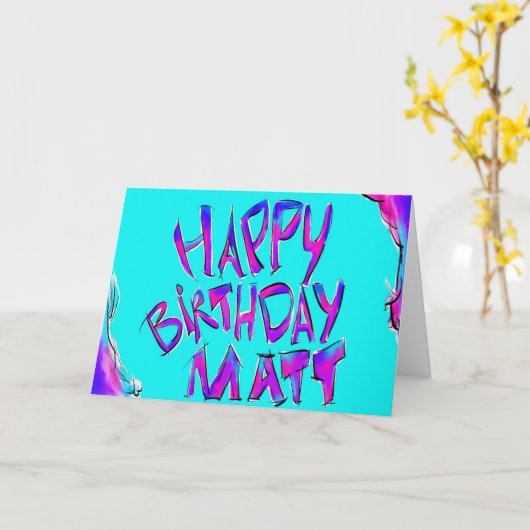 Gelukkige verjaardag - Matt Kaart (Gele Bloem)