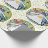 Gelukkige Verjaardag Matte Wrapping Paper Cadeaupapier (Hoek)