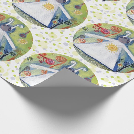 Gelukkige Verjaardag Matte Wrapping Paper Cadeaupapier (Hoek)