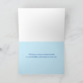 Gelukkige Verjaardag Medewerker Blauwe Waterverf B Kaart (Binnen)