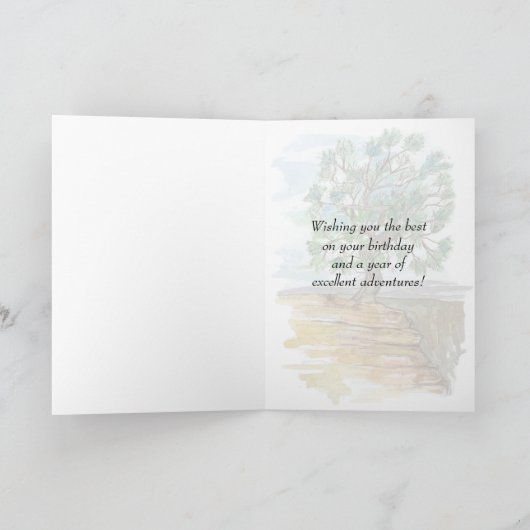 Gelukkige Verjaardag Medewerker Pinyon Pine Tree Kaart (Binnen)