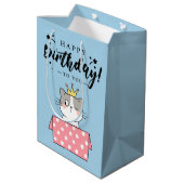 Gelukkige verjaardag medium cadeauzakje (Achterkant Gekanteld)