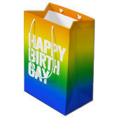 Gelukkige Verjaardag Medium Cadeauzakje (Achterkant Gekanteld)