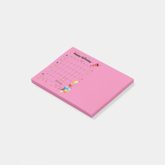 Gelukkige Verjaardag Mei 2022 Post-it Notities Post-it® Notes (Schuin)