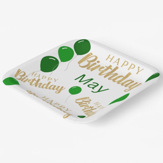 Gelukkige verjaardag Mei verjaardagen Papier Bord (Gebogen)