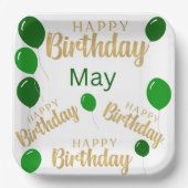 Gelukkige verjaardag Mei verjaardagen Papier Bord (Voorkant)