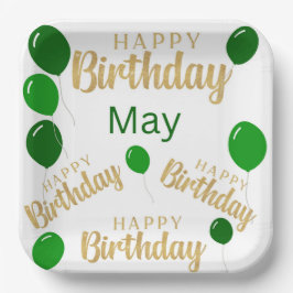 Gelukkige verjaardag Mei verjaardagen Papier Bord