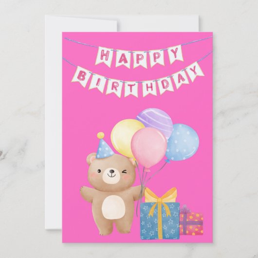 Gelukkige verjaardag meisje (Voorkant)