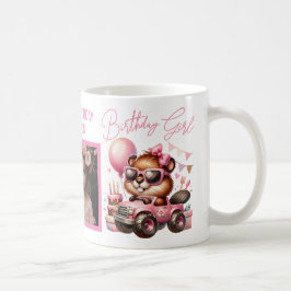 GELUKKIGE VERJAARDAG MEISJE ROZE BEVER GEPERSONALI KOFFIEMOK